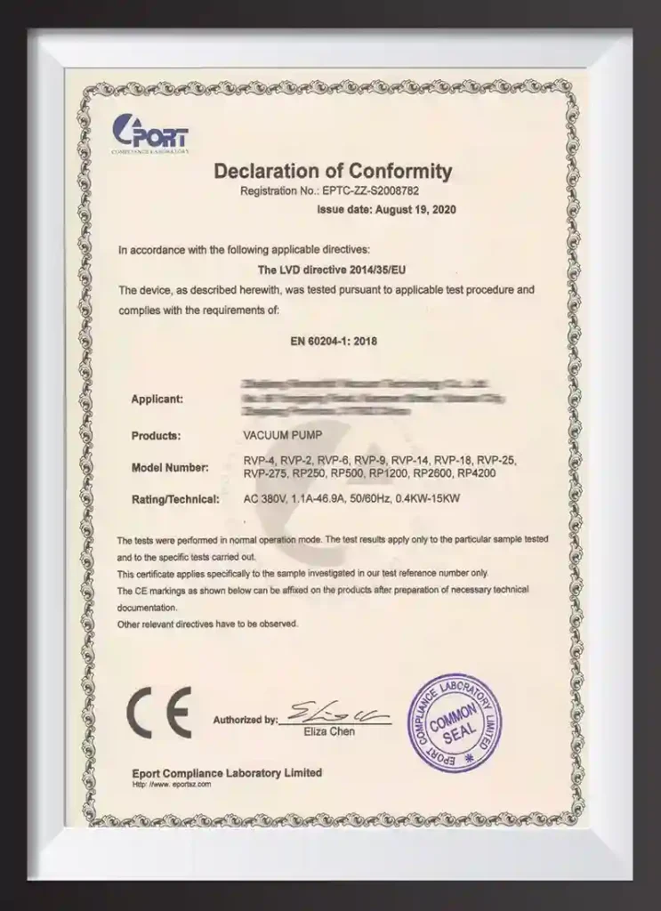 Certificate CE