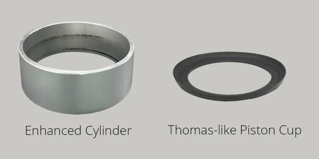 oil-free piston vacuum pump piston cylinder and cup