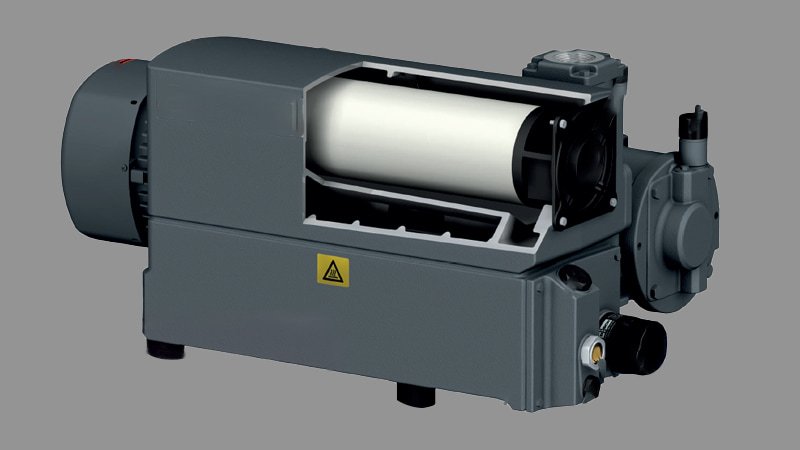 Exhaust Filter in Rotary Vane Vacuum Pump