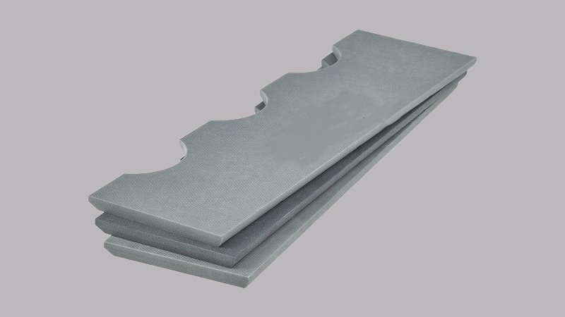 A clear shot showing vanes on a clean surface