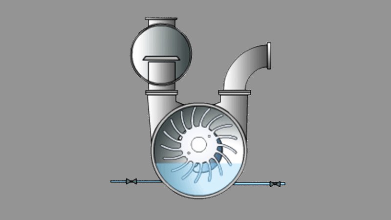 Water discharge from a liquid ring vacuum pump system