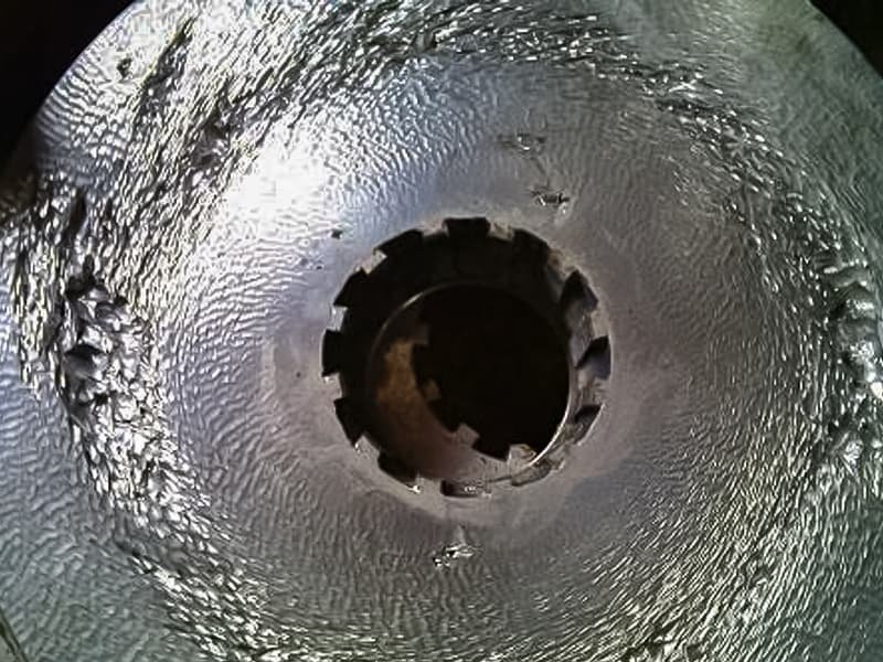 Cavatation Damage on Impeller