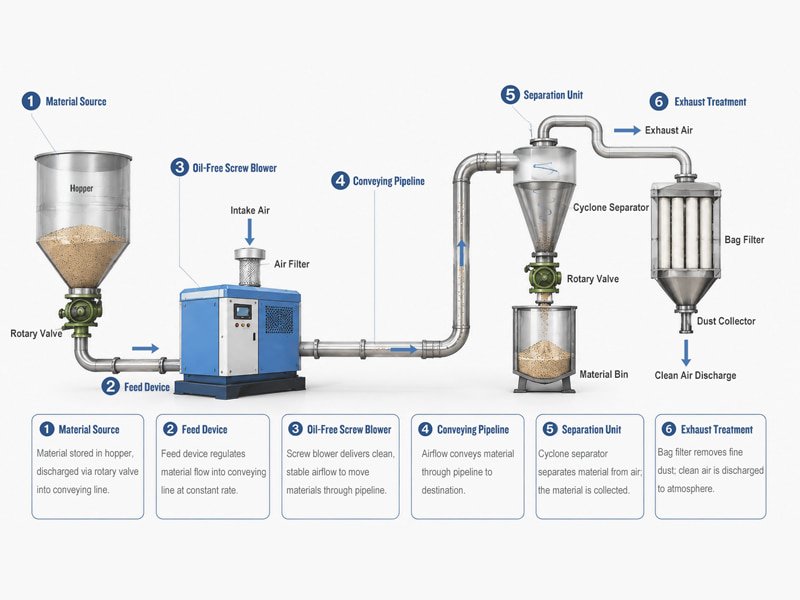 Pneumatic Conveying Process Flow