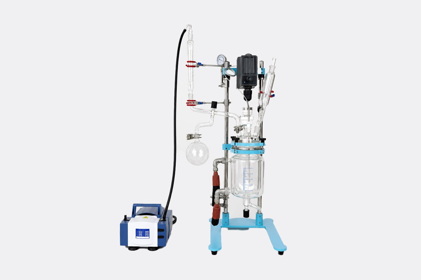 rotary evaporator with a diaphragm vacuum pump