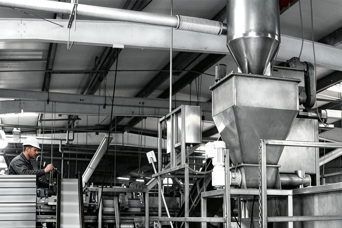 screw blower for pneumatic conveying